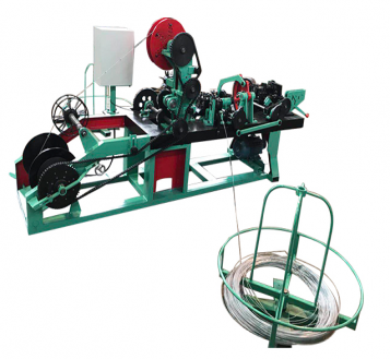 Barbed wire fencing making machine